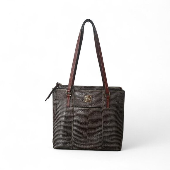 Dooney Bourke Small Lexington Tote | Embossed Lizard Leather - Picture 1 of 6